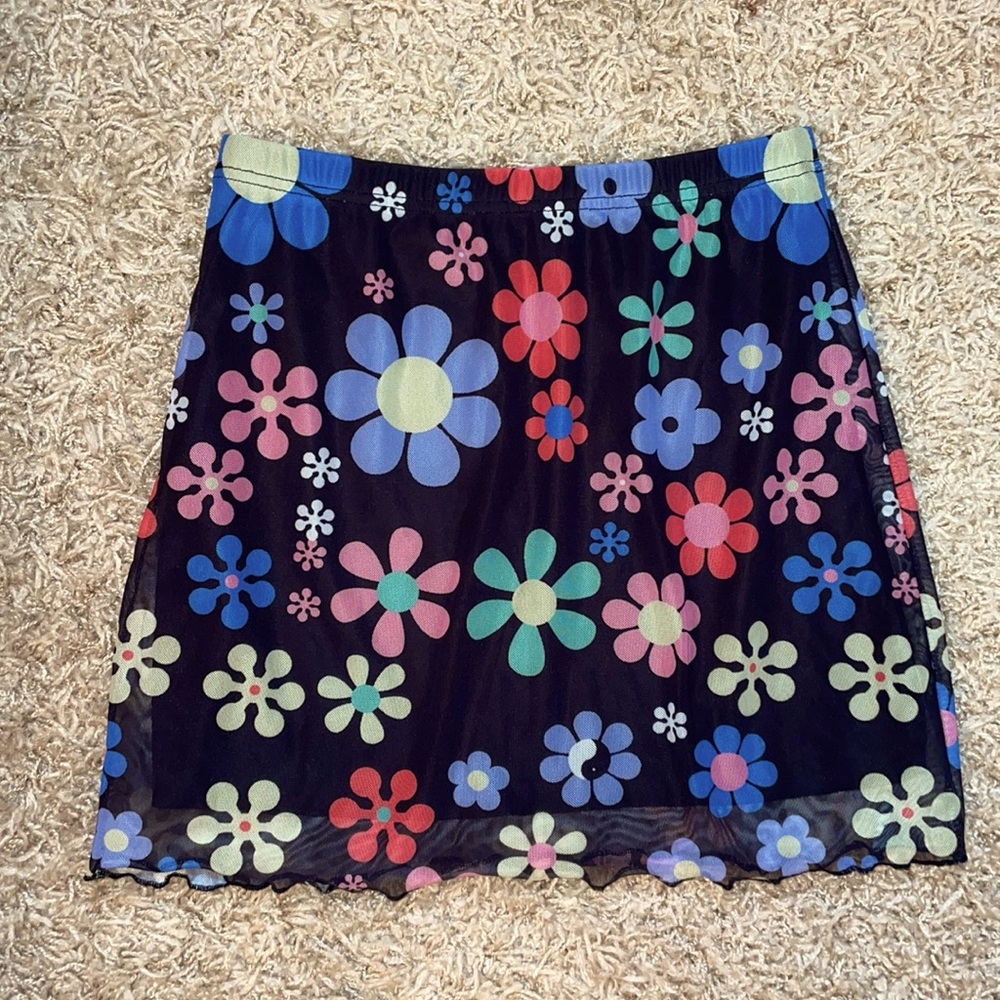 Medium Floral ROMWE Skirt